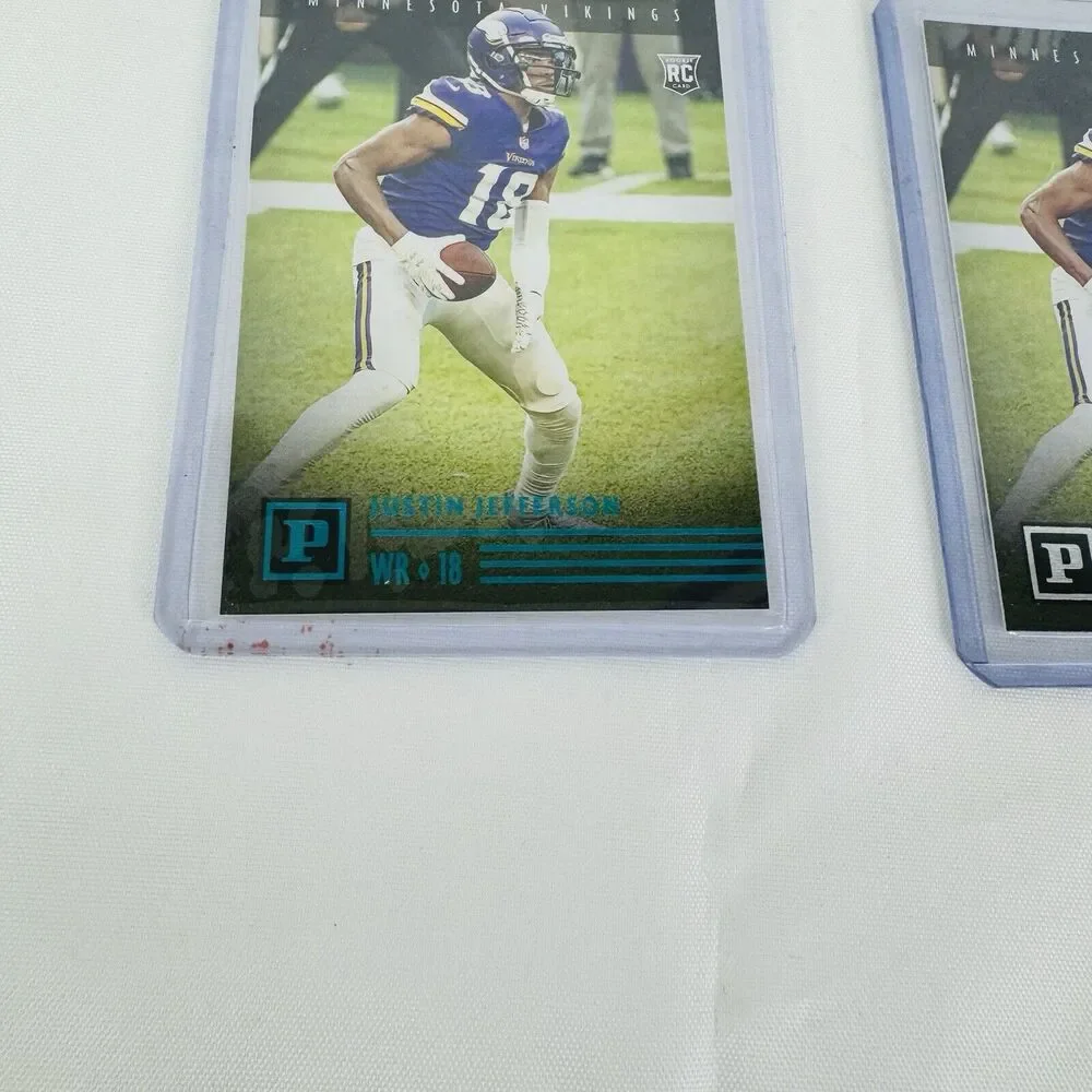 2020 Chronicles Panini Justin Jefferson Teal & White Rookie RC Lot PA-23 Vikings
